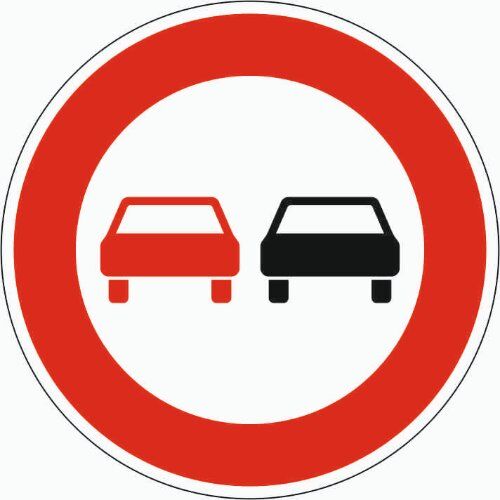  Vorschriftzeichen Verkehrszeichen 276 Überholverbot f. Kraftfahrzeuge aller Art, Ø 750 mm, Alu 2 mm, RA3 12356836